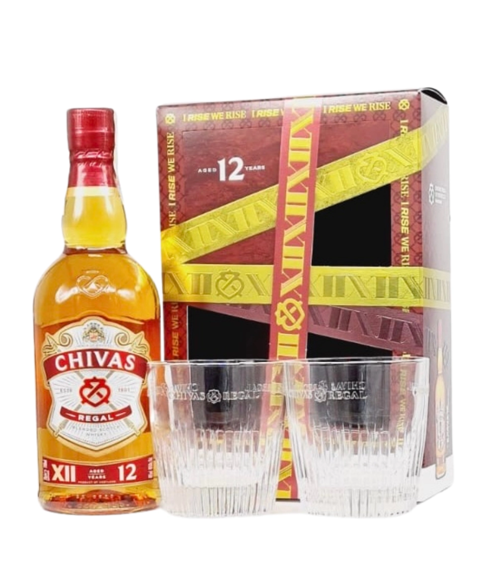Whisky Chivas Regal 12 Ani 0.7L+2 Pahare 0